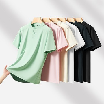 M-8XL 高品質冰絲短袖polo衫 商務休閒短袖 冰絲無痕短袖 涼感polo衫 彈力短袖 透氣排汗polo衫 速乾短袖