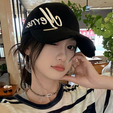 ✨✨日韩版 棒球帽 女 大头围 宽帽檐 硬顶 字母 刺绣 显脸小 春夏防晒 遮阳 鸭舌帽