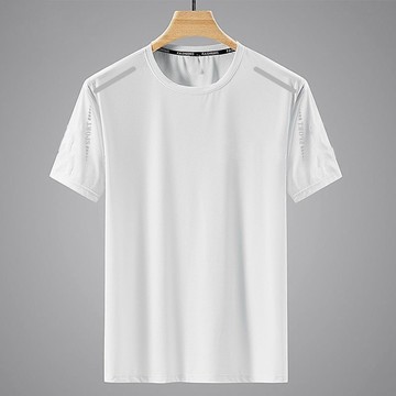 羽毛球服冰絲男款薄款網眼寬鬆暴汗透氣夏速乾衣健身跑步漸變大碼