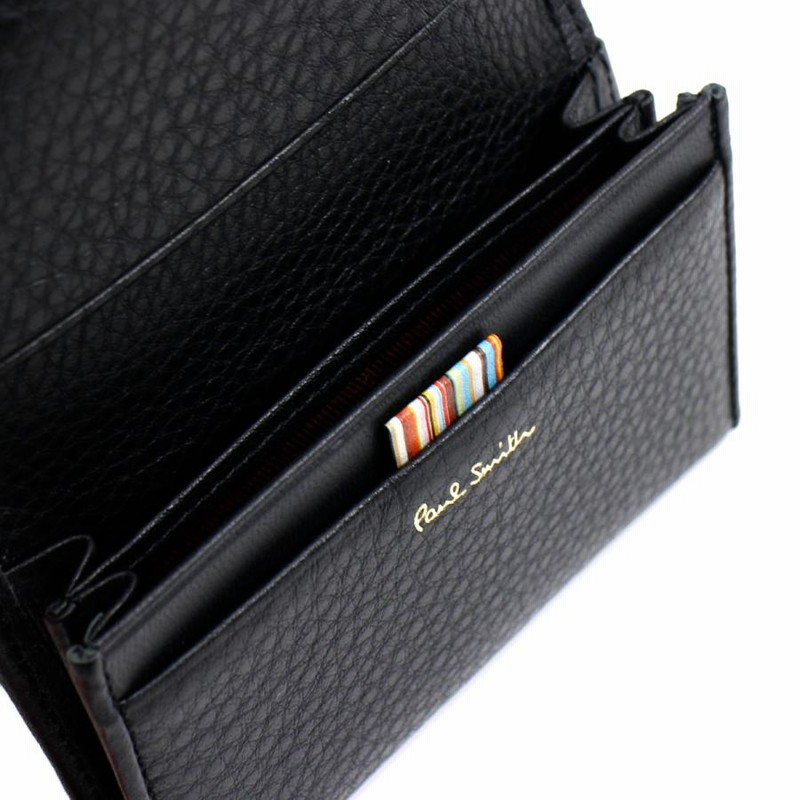 ポールスミス Paul Smith メンズ 名刺入れ マルチストライプタブ 本革 