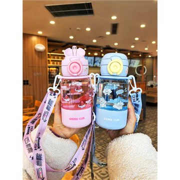 tritan雙飲杯2025新款女高顏值學生上學專用水杯耐高溫吸管杯子