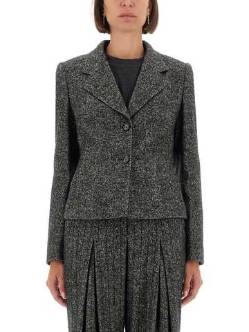 dolce & gabbana single-breasted jacket in wool blend dot