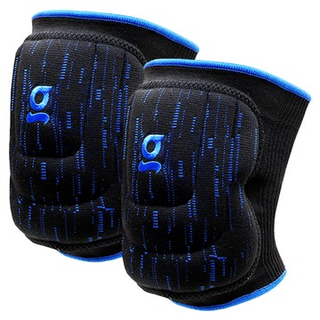 Greaten 極騰 加厚型防撞護膝 高彈性吸震墊片 多角度保護 U形曲線完整貼合膝蓋 吸汗透氣 網狀彈性編織  YM  1雙  藍色