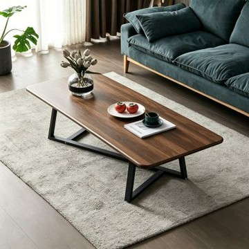【匠俱】現代簡約鐵木茶几 100*60*45cm 輕奢客廳茶桌 家用茶台 辦公室小茶几 長方形休閒小桌子