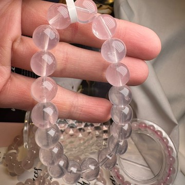 天然水晶 馬達加斯加🇲🇬天然星光 粉水晶手珠 8mm~13mm可挑選✅可以幫忙改小手圍✅粉水晶 粉晶 粉水 A0233