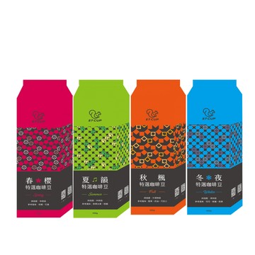 E7CUP 四季咖啡豆400g(春櫻x1/夏韻x1/秋楓x1/冬夜x1)一共4包