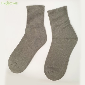 【HOD 台灣製】奈米除臭竹炭襪(毛巾底中長襪)