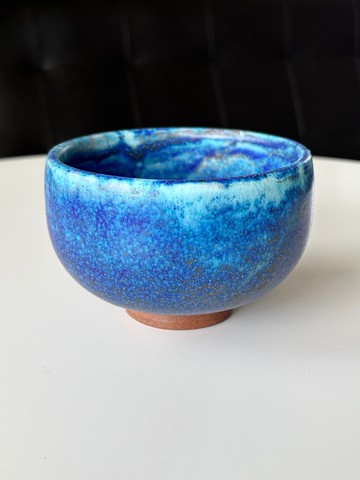 純粹製陶 - 孔雀藍茶碗