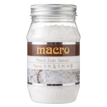 英國 macro 天然義大利海鹽  450g  1罐