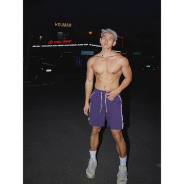 冰絲速干 美式夏季休閑寬松直筒短褲男 薄款松緊腰速干褲男潮