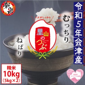 新米 里山のつぶ 精米 10kg（5kg×2）会津産 令和5年産 ※九州は送料別途500円・沖縄は送料別途1000円