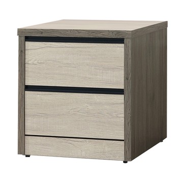 文創集 特爾 雙色2尺二抽低斗櫃-60x49x60cm免組