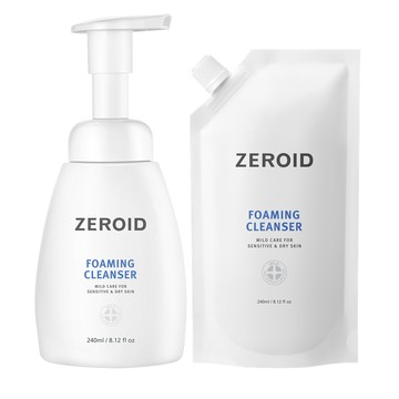 ZEROID Foaming Cleanser 240ml Refill Set (+Refill 240ml)