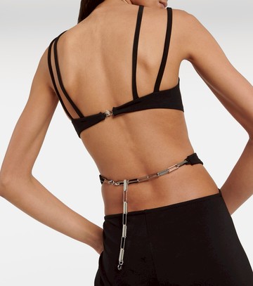 The Attico Crossed straps bra