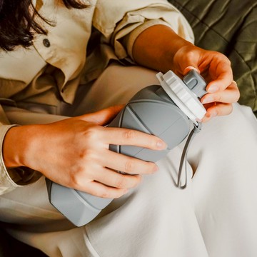 🎅聖誕禮物🌲本月新品 【UD LAB】可攜矽膠折叠水壺 600ml CB-O01005