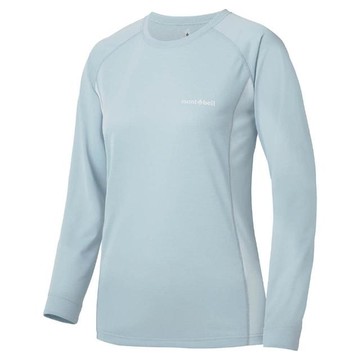 ├登山樂┤Mont-Bell Cool L/S T 女款排汗長T 淺藍 # 1114630LBL