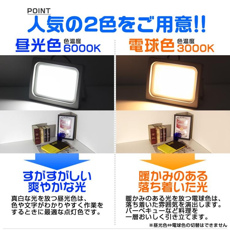 最大1000円OFF 投光器 led 屋外 50W 防水 LEDライト 作業灯 防犯灯