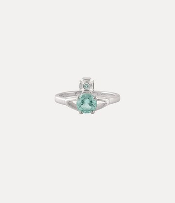 Vivienne Westwood Reina Petite Ring Platinum-light-turquoise-cz Platinum-light-turquoise-cz Unisex
