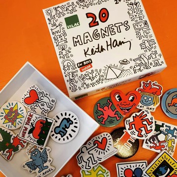 法國 Vilac x  Keith Haring 趣味涂鴉潮玩彩繪藝術冰箱貼禮物