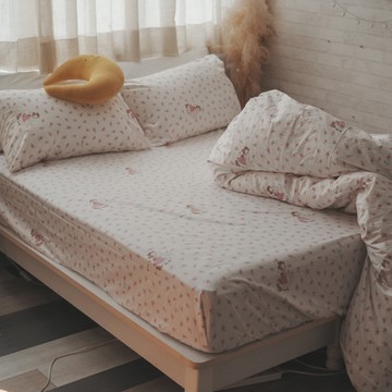 愛莉花園 A2雙人鋪棉兩用被乙件 100%精梳棉 台灣製造