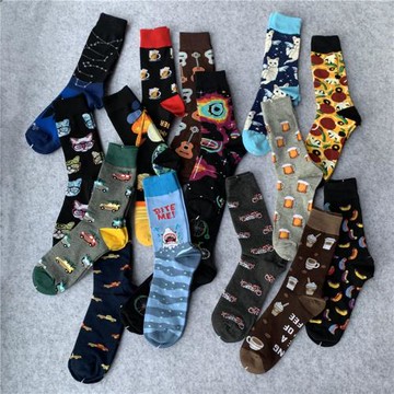 大號加肥大碼耐磨防臭不起球不臭腳男潮襪子純棉全棉高幫花長襪厚