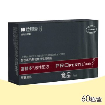 【富精多】 男性配方 植物性膠囊 60粒/盒(鋅 肉酸 精胺酸)