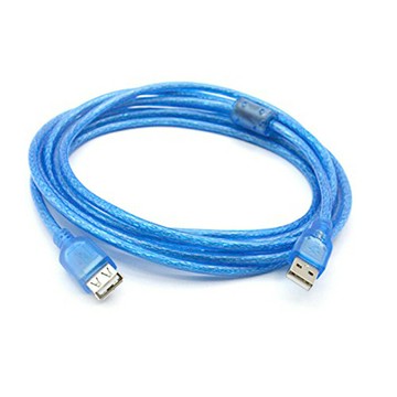 usb延長線 0.3-10米全銅透明藍公對母數據延長線廠家現貨固態【宜家良品百貨】