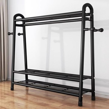 ??快速出貨?? 公司貨 晾衣架落地家用立式臥室內曬掛衣服架子簡易收納置地式單桿掛衣架