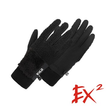 【EX2德國】女款日常保暖手套『黑』866031 戶外 露營 登山 健行 通勤 休閒 時尚 保暖 手套
