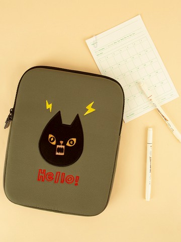 Embroidery Notebook Pouch (Black Cat)