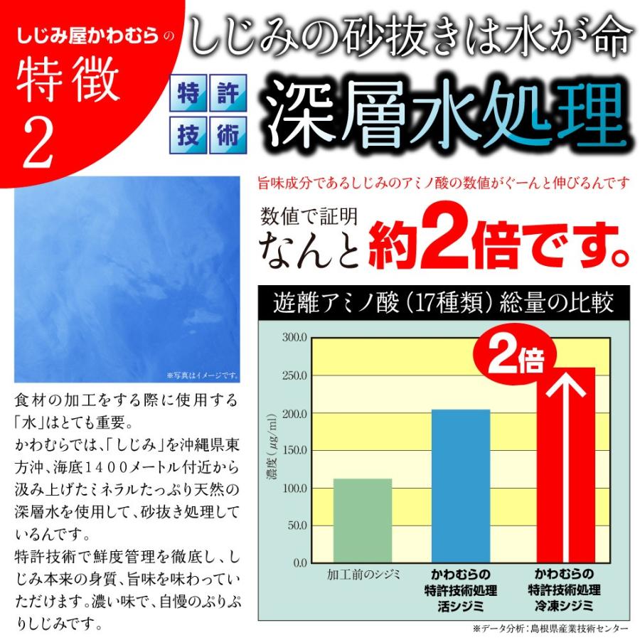 島根県・宍道湖産冷凍しじみ　Mサイズ 2kg（1kg×2袋・2キロ）送料無料 砂抜き済 シジミ 蜆 お取り寄せ しじみ屋かわむら