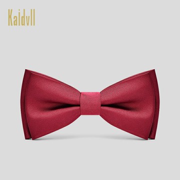 紅色領結婚禮男結婚新郎伴郎男士純色蝴蝶結時尚高端領結西裝正裝
