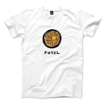 牛丼 - 白 - 中性版T恤