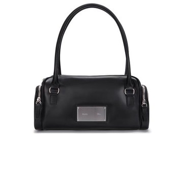 韓國品牌matinkim手提包小眾設計新款純色單肩包黑色復古波士頓包