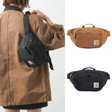 Carhartt卡哈特 Classic Waist Pack 美國版尼龍拉鍊腰包 多層收納側背包 防水工裝斜背包 輕巧耐用隨身小胸包 耐磨旅遊肩背包 B0000554