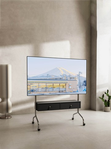 免運速發開發票 電視機支架移動落地式顯示器掛架客廳不銹鋼電視置物架一體通用架