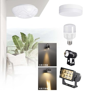 感應吸頂燈/ 投射燈  F09-06-75261、75262、75263、75264、75265