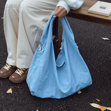 冰點價❄️日系簡約大容量托特包 輕量防潑水帆布 百搭通勤腋下包 質感單肩手提兩用 收納筆電A4文件 7F4C