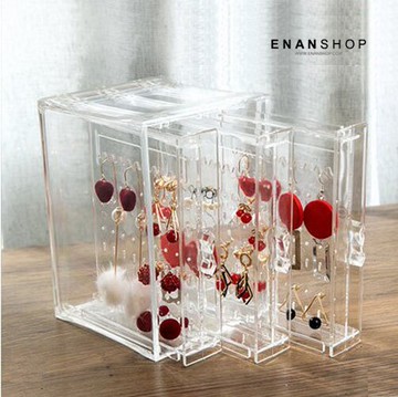 惡南宅急店【0142H】壓克力耳環收納盒 長耳環收納 透明耳環架 飾品收納箱收納架