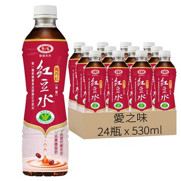 愛之味 萬丹紅紅豆水 無糖  530ml  24瓶