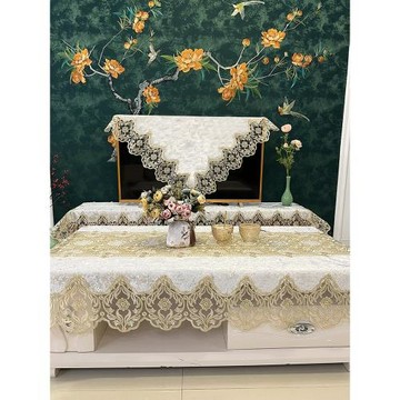 歐式蕾絲茶幾桌布電視柜餐桌桌布家用客廳布藝高級感餐桌布茶幾布