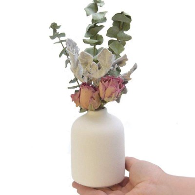 【色: クリーム】寝室 花瓶 陶器 セラミック 花瓶おしゃれ 一輪挿し オシャレ