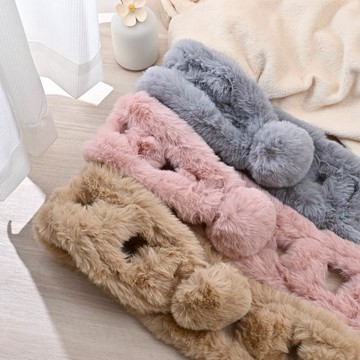 CB絨毛素色保暖圍巾-多色任選