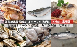 北海道オホーツク湧別産　旬の魚介類　定期便B