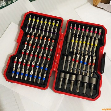 💥下殺價💥 83件彩虹魔盒螺絲刀批頭套裝 一字十字內六角手電批頭起子