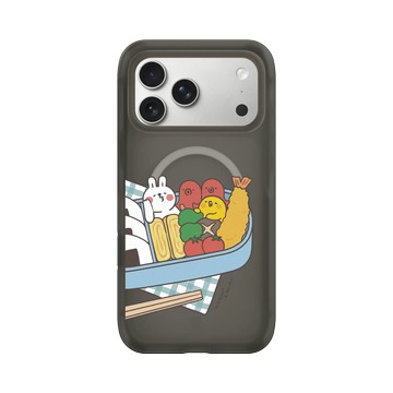 iPhone 17 Pro Max AirX 本質黑 - 懶散兔與啾先生 Lazy Rabbit and Mr.Chu - 便當