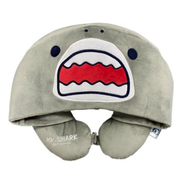 [九越]鯊魚先生造型連帽頸枕
