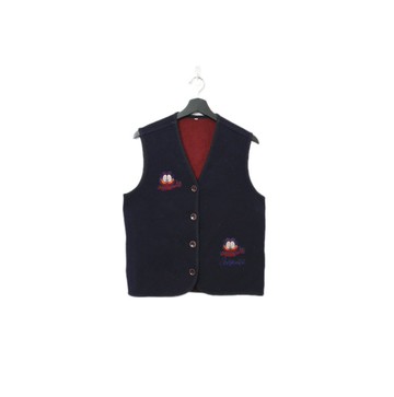 Back to Green-復古毛料背心 卡通 加菲貓 v-15/sweater vest