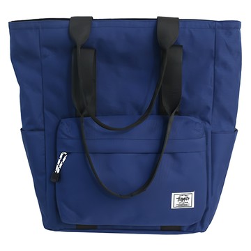 E.City 手提多功能文件購物提袋 外層牛津布 內層尼龍  39 x 31 x 13cm  藍色