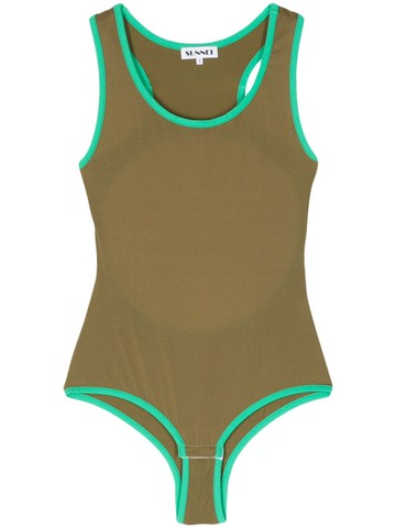 Sunnei - stretch-design body - women - Polyamide/Elastane - XS - Green
